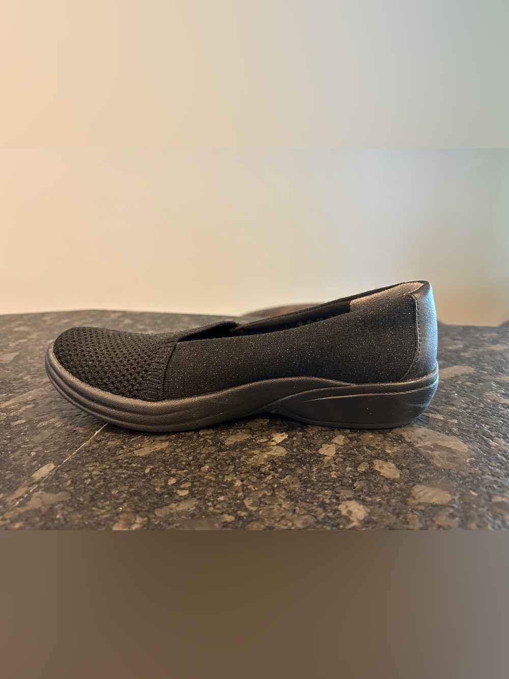 BZees Pep Talk Glitter Fabric Black Shoes